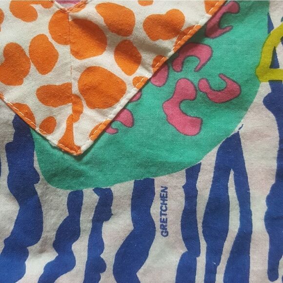 Gretchen Scott Designs Tunic Top Multicolor Fish Tropical Nautical Women’s XS - Picture 6 of 8